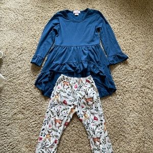 Girls Long Sleeve Tunic and Leggings